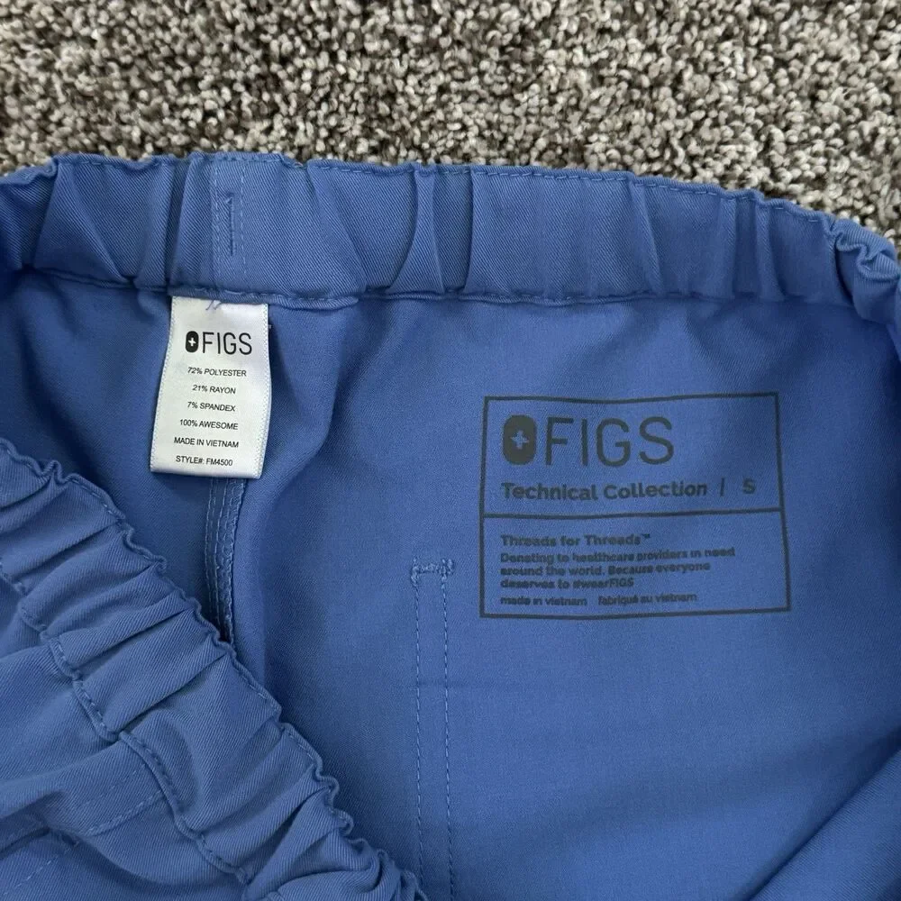FIGS Pisco Basic Scrub Pants Ceil Blue FM4500 Men’s Size Small NWOT